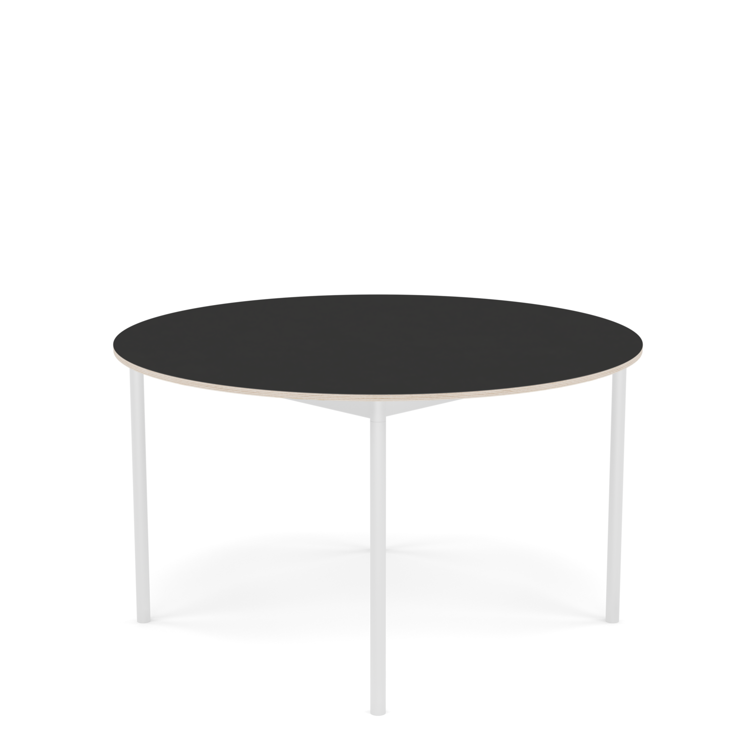 Muuto Base Round Table Black nanolaminate/Plywood/White Studio Ellis